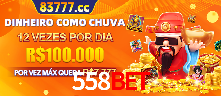 Banner do programa de recompensas Recomende para amigos do 558BET, detalhando os bônus por convidar amigos, com prêmios que chegam a R$288.888.